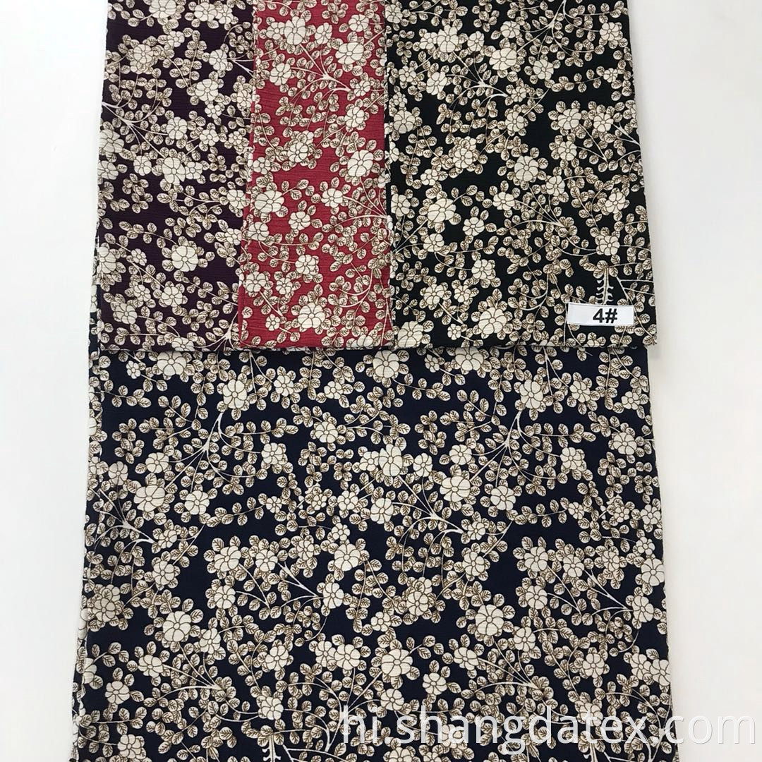 small flower design rayon crepe fabric